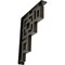 Ekena Millwork Eris Wrought Iron Bracket, (Triple center brace), Antiqued Warm Silver 2"W x 12"D x 15"H BKTM02X12X15TERAWS - alternate 1
